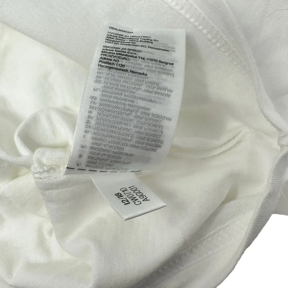 Lot Of 2 Adidas Trefoil Logo Classic Cotton T-Shirt‎ White/Black CW070 CW0710
